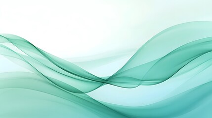 Obraz premium Abstract teal waves flow elegantly across a light background