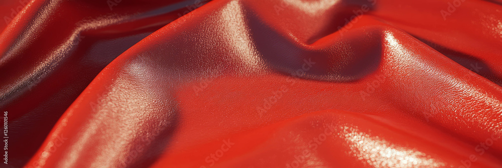 Poster elegant red leather texture with subtle grain and soft lighting perfect for a banner