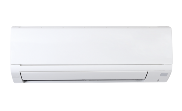 Modern air conditioner isolated on white background.