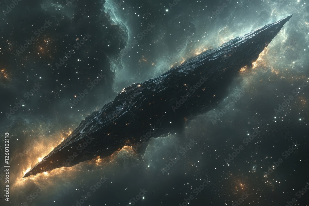 Canvas Prints vast cosmic object hurtling through the colorful depths of space