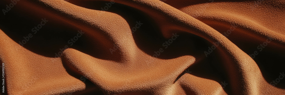 Poster Rich brown suede displaying texture and depth with visible grain and shadows