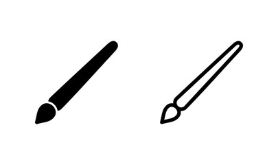 Paint icon logo design. paint brush sign and symbol. paint roller icon vector