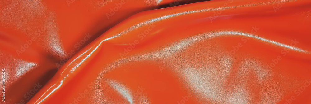 Poster rust orange leather with fine grain and subtle texture illuminated by warm lighting