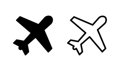 Plane icon logo design. Airplane sign and symbol. Flight transport symbol. Travel sign. aeroplane