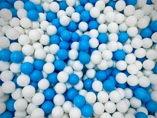 Blue and White Plastic Balls Texture
