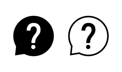 Question icon logo design. question mark sign and symbol
