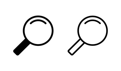Search icon logo design. search magnifying glass sign and symbol