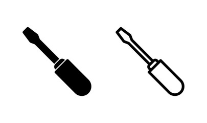 Screwdriver icon logo design. tools sign and symbol