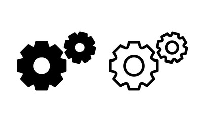 Setting icon logo design. Cog sign and symbol. Gear Sign