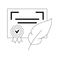 Simple Diploma and Certificate Related Vector Line Icon. Contains such Icon as Licence, Document pack, Search, Costs and more. Editable Stroke. Flat style Eps 10.