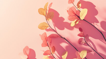 Minimalist Valentine's Day card with pastel colors featuring a heart shape and soft shadows. Aesthetic modern design ideal for romantic occasions, greeting cards, and love-themed decorations