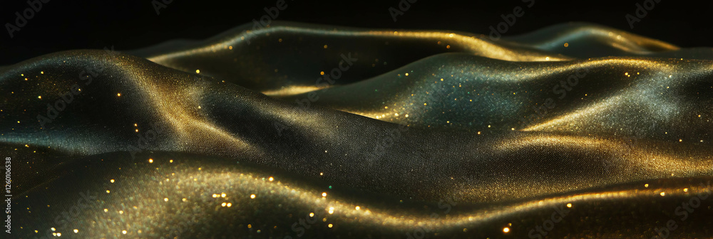 Poster elegantly textured surface with shiny gold highlights and a soft elastane fabric