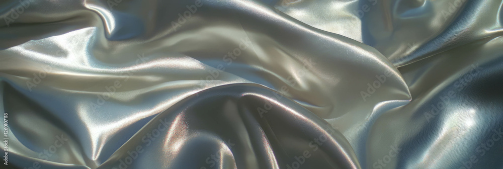 Aufkleber synthetic silk fabric in brushed platinum creating a luxurious texture