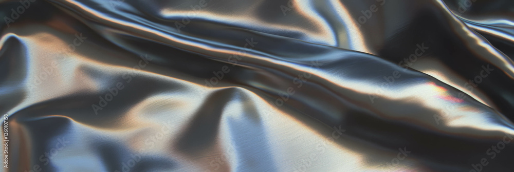 Poster Creating texture with synthetic silk and brushed platinum in a unique design layout