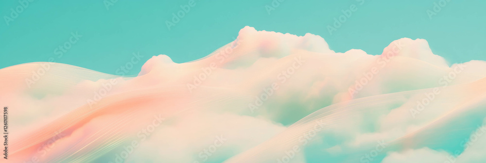 Fototapete abstract cloud and line pattern with soft whites and airy feel in a textured background