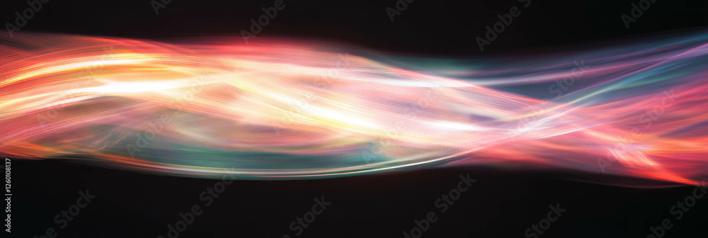Poster swirling crystal flares create vibrant color transitions in abstract texture design