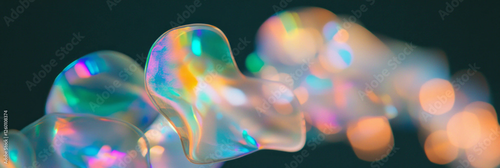 Fototapete Dynamic interplay of angular and circular bokeh in sparkling light patterns