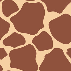 Giraffe print vector cartoon seamless pattern on a white background.