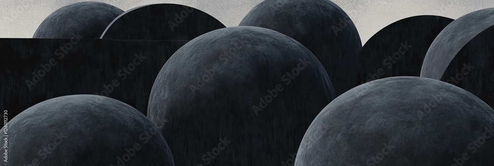 Poster unique texture of a grainy black wall with subtle grey effects in a minimalist design