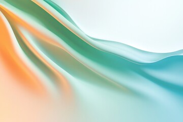 Fototapeta premium Soft waves of color blend harmoniously, creating serene and calm