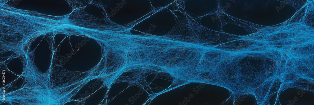 Poster Intricate blue lace texture showcasing an elegant web pattern and delicate craftsmanship