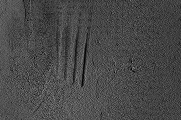 Marks on a rough surface before a painting or sculpting project begins
