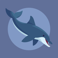 Obraz premium Flat Vector Sea Animal Illustration