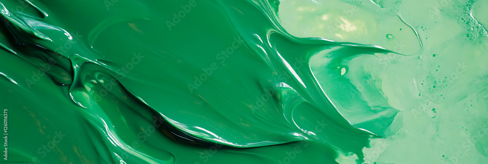 Aufkleber bright green surface displays a flawless texture with a vivid hue and smooth patterning