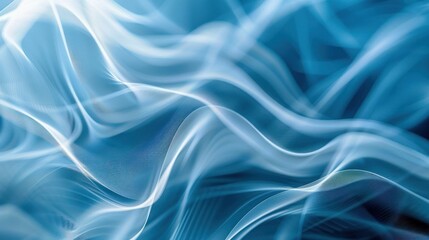 Abstract blue waves flowing gracefully in a serene background (1)