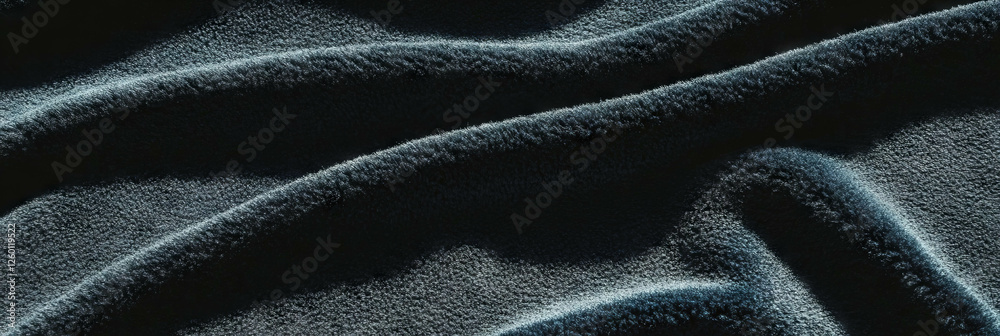 Poster charcoal gray frieze carpet texture showcasing dense curly pile and deep shadows