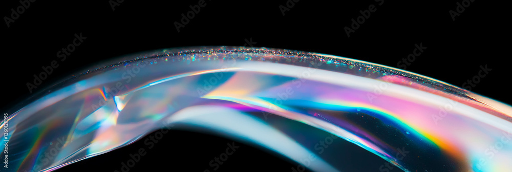 Poster clear gel texture with smooth surface showcasing light distortion and reflections