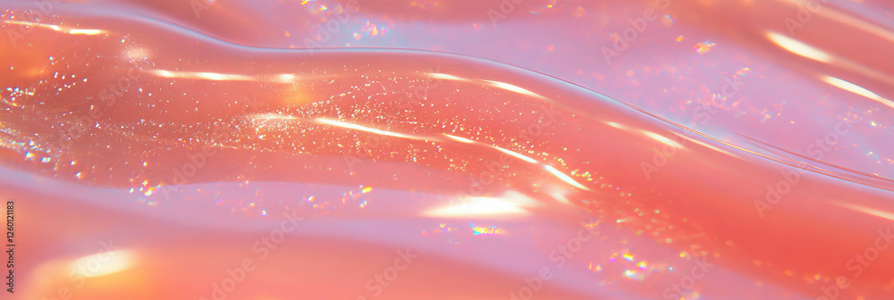 Poster Captivating clear gel texture with tiny particles and subtle light scattering for cosmetic use