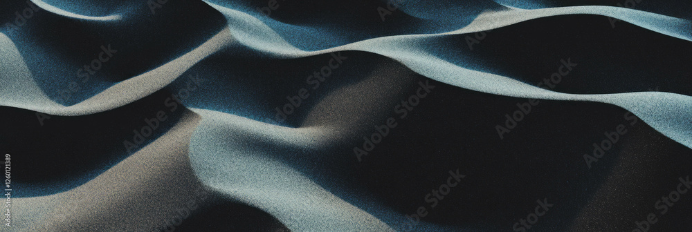 Aufkleber Textured surface of coarse black volcanic sand showcasing angular grains and sharp shadows