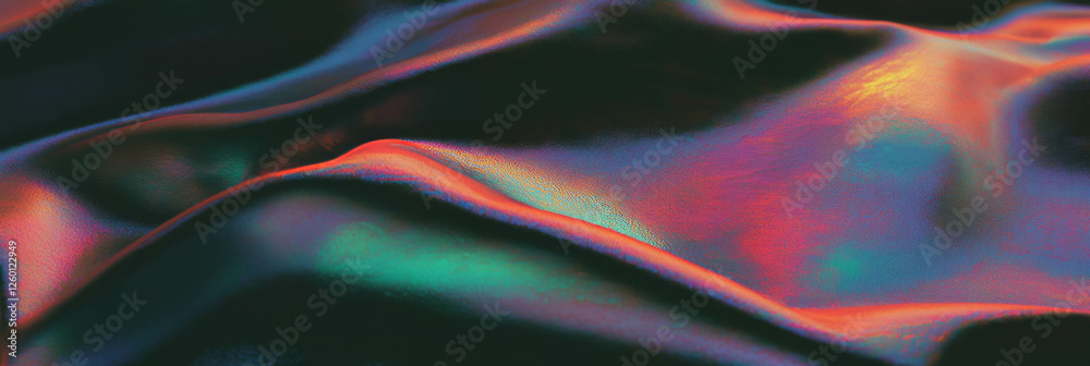 Poster crushed velvet texture featuring an iridescent sheen and deep shadows