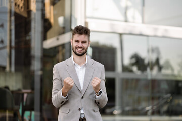 Fototapeta premium Portrait of a successful business man, confident, looking to camera.