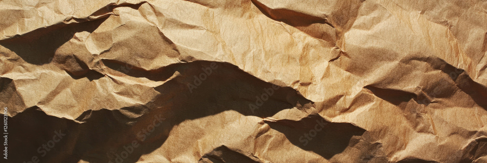 Aufkleber Textured dark beige paper with pronounced root-like grain for artistic use and design