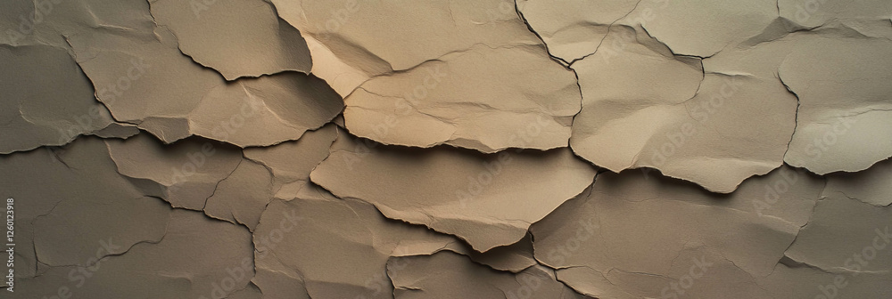 Poster dark beige textured paper showcasing prominent root-like grain patterns