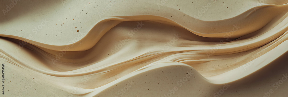 Poster Dark beige paper texture with swirling knot-like patterns and rough surface details