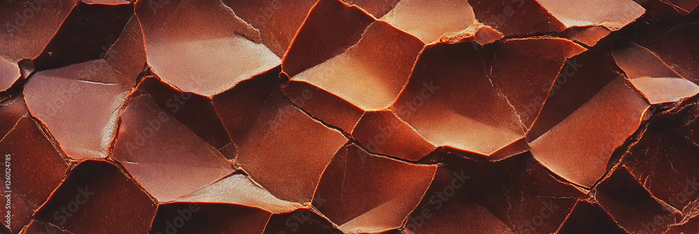 Poster dark brown cone wafer texture featuring jagged diamond grid patterns with rich details