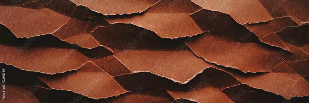 Poster Dark brown paper featuring a coarse crisscross pattern and uneven texture creates visual depth