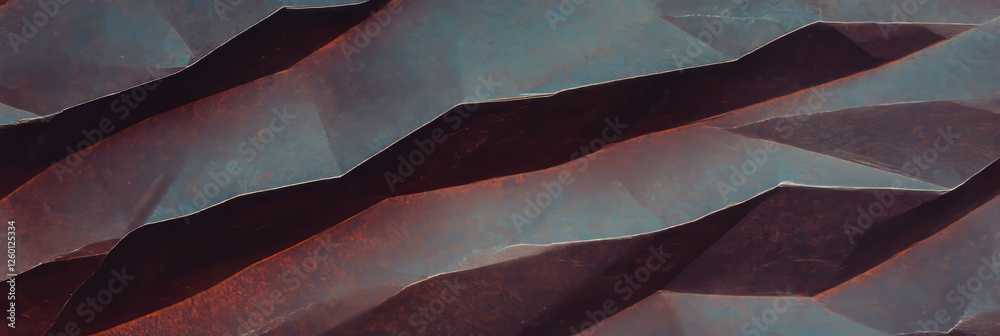 Poster Dark brown textured paper with coarse diagonal patterns and uneven surface detail