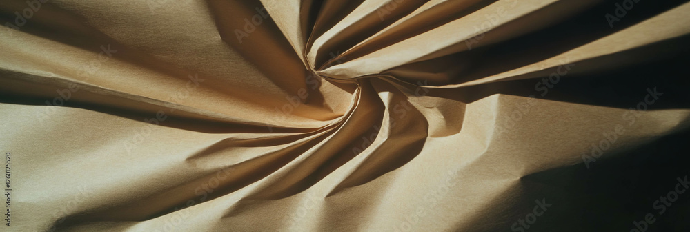 Poster Dark brown paper displays a coarse spiral texture with uneven surface patterns
