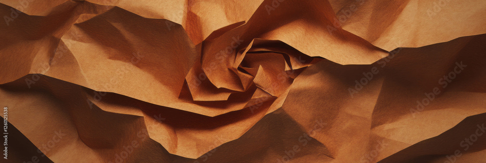 Poster texture of dark brown paper showcasing coarse spiral patterns and an uneven surface