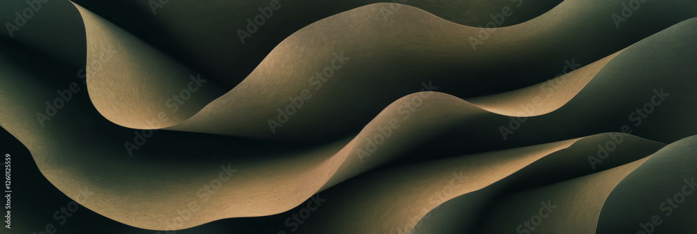 Poster Coarse spiral pattern on dark brown paper with uneven texture creates visual interest