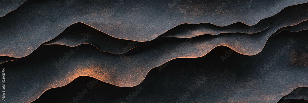 Poster dark brown paper texture with wavy lines creates a unique surface visual