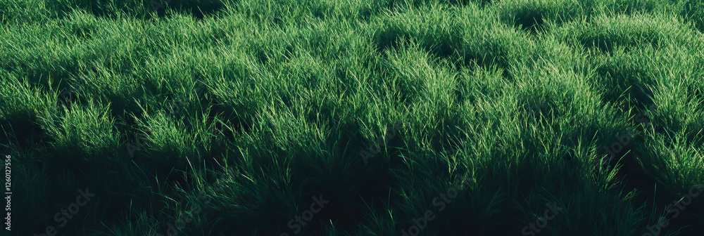 Poster dark green grassy texture with clumps and shadows in an uneven pattern