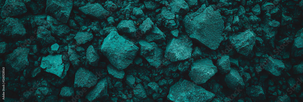 Poster dark green textured surface with thick grass clumps viewed from above in natural setting