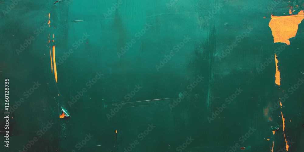 Poster textured dark green wall with grunge overlay showing deep shadows and unique patterns