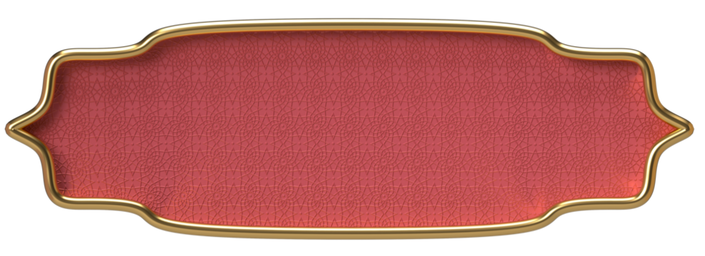 Elegant Coral and Gold Decorative Frame Banner
