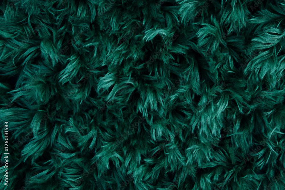 Poster dense soft grass texture with deep green color and subtle lighting against a black background